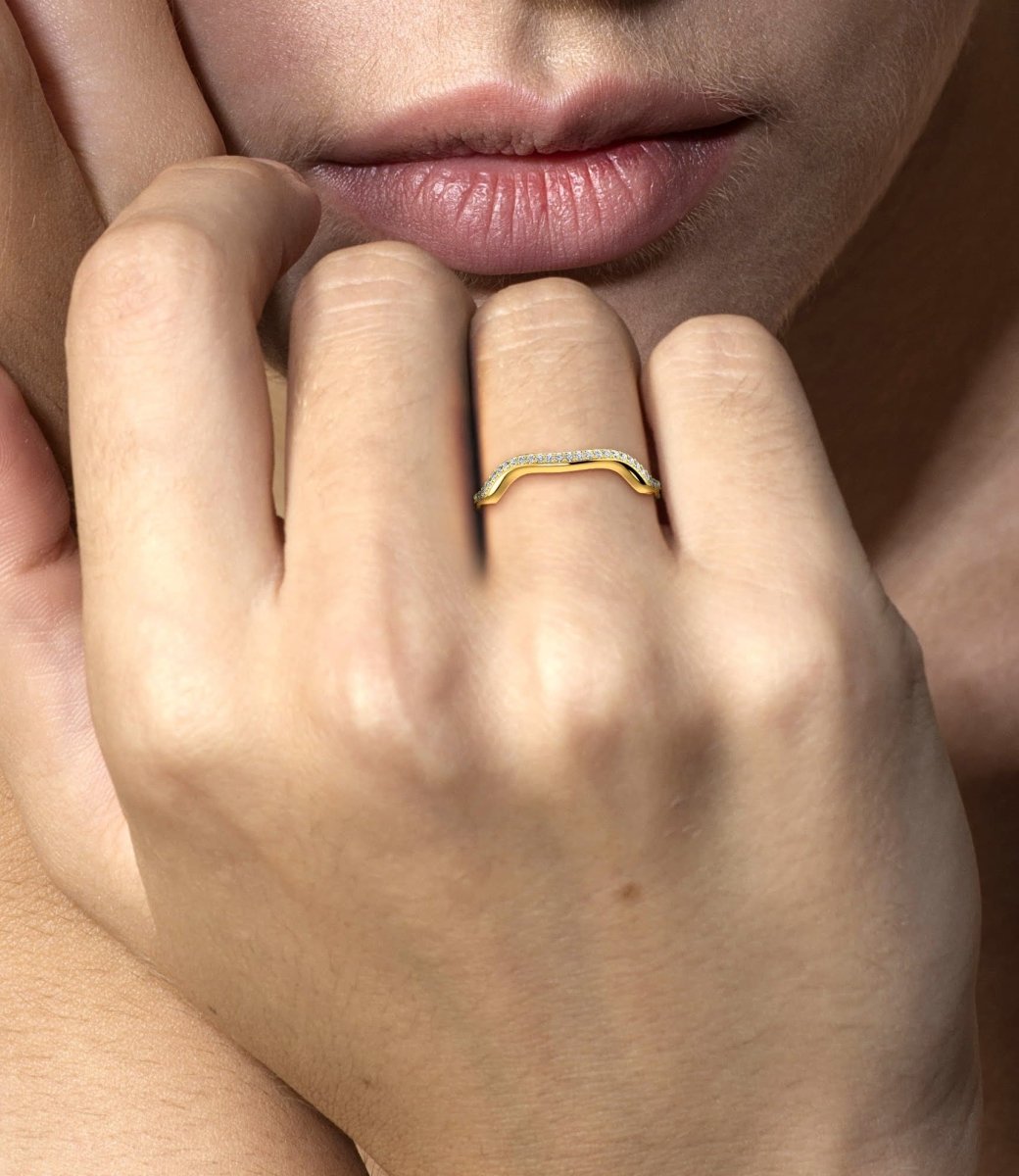 0.15 CT Round Cut Diamonds - Wedding Band