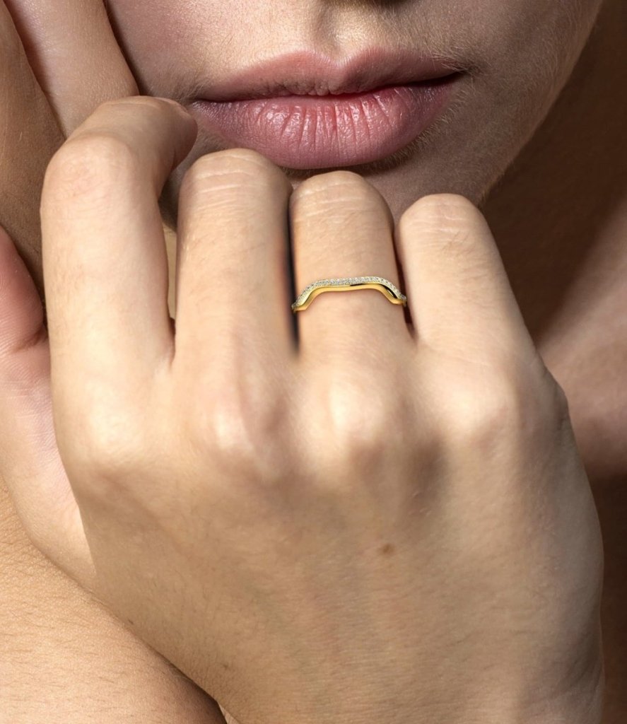 0.15 CT Round Cut Natural Diamonds - Wedding Band - Primestyle.com