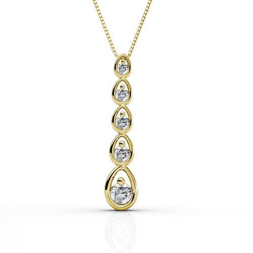 0.20 CT Round Cut Diamonds - Diamond Pendant - Primestyle.com