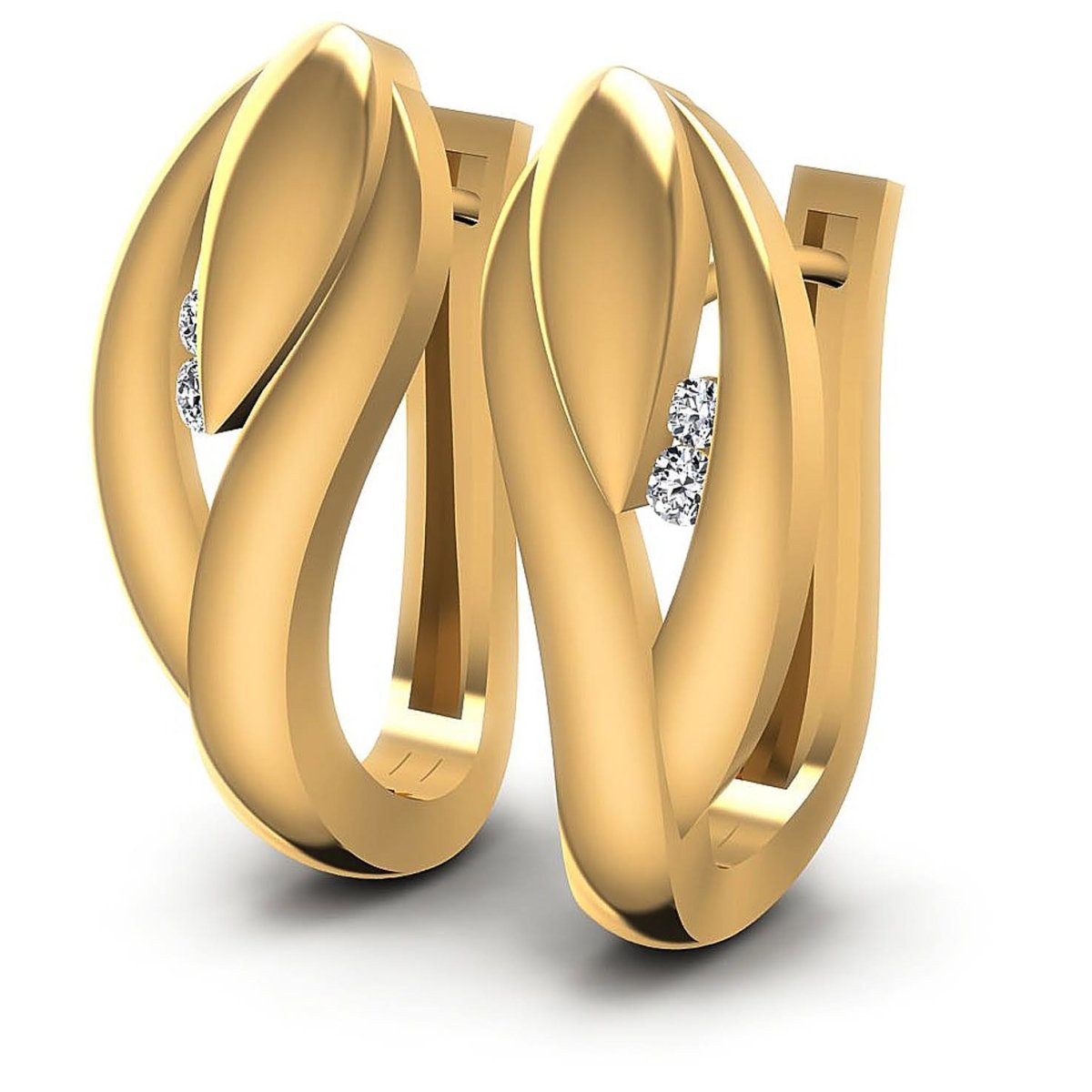 0.20 CT Round Cut Diamonds - Hoop & Drop Earrings - Primestyle.com