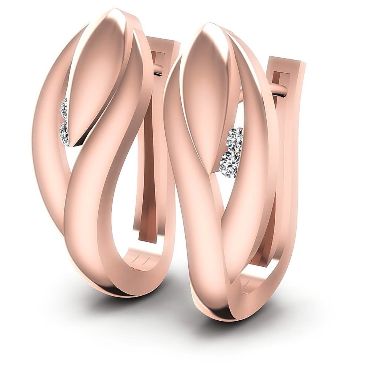 0.20 CT Round Cut Diamonds - Hoop & Drop Earrings - Primestyle.com