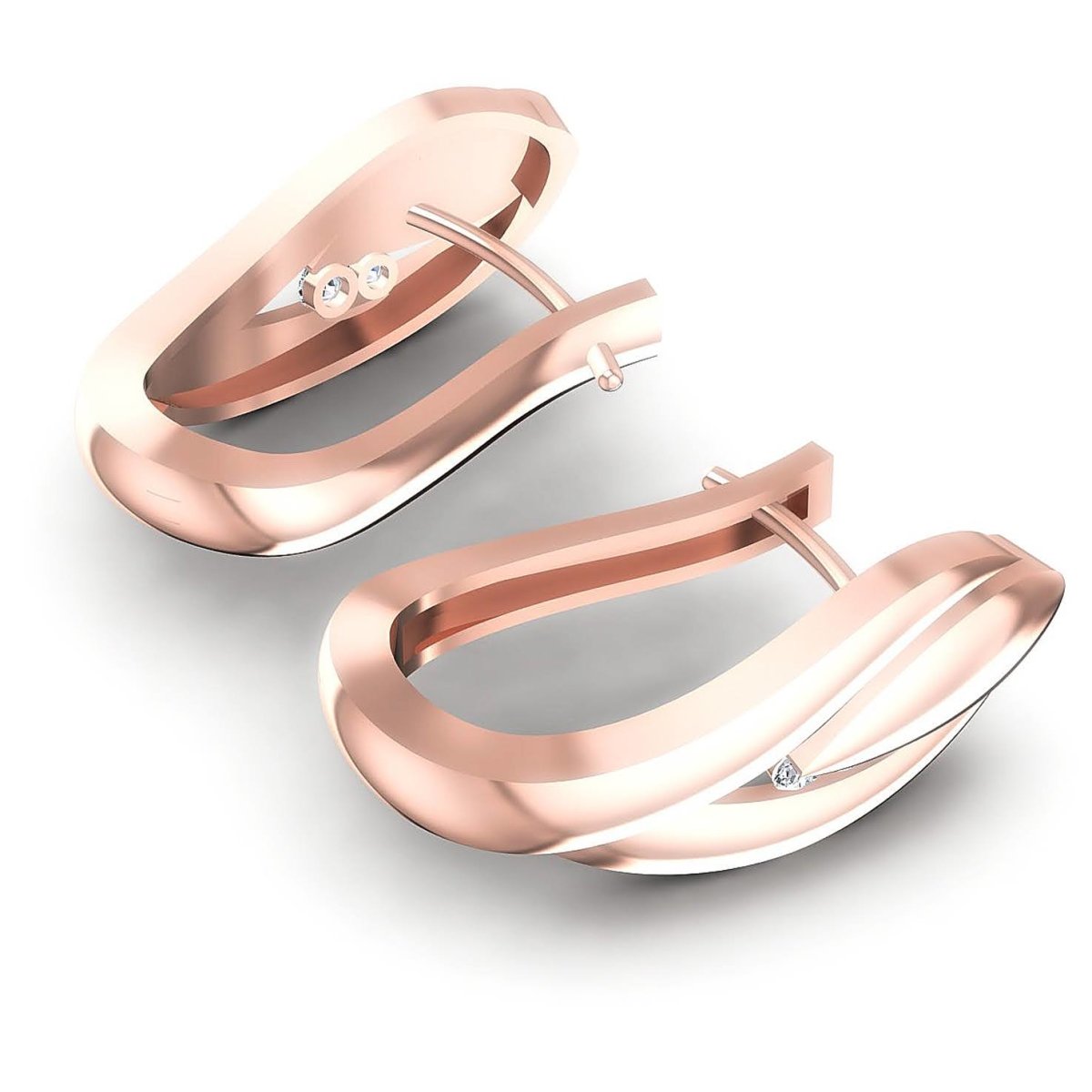 0.20 CT Round Cut Diamonds - Hoop & Drop Earrings - Primestyle.com