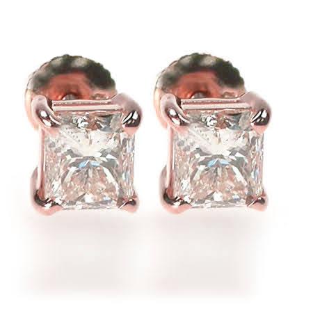 0.25-1.50 CT Radiant Cut Diamonds - Stud Earrings - Primestyle.com