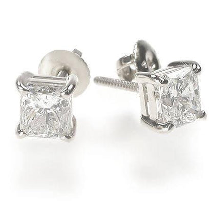 0.25-1.50 CT Radiant Cut Diamonds - Stud Earrings - Primestyle.com