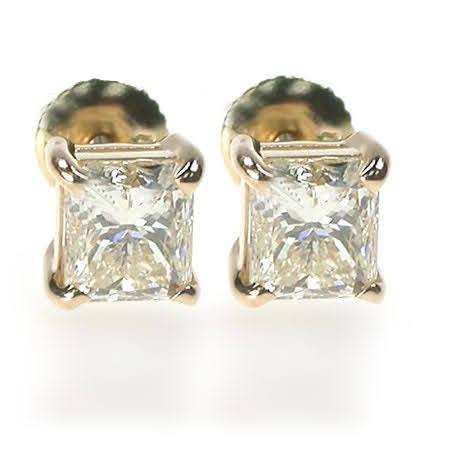 0.25-1.50 CT Radiant Cut Diamonds - Stud Earrings - Primestyle.com
