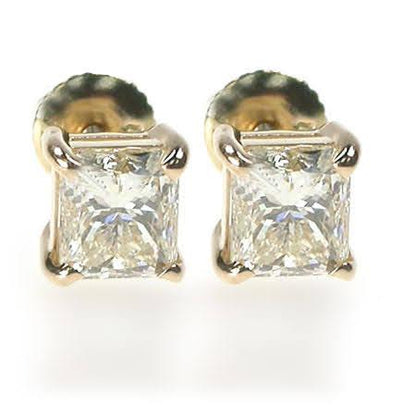 0.25-1.50 CT Radiant Cut Diamonds - Stud Earrings - Primestyle.com