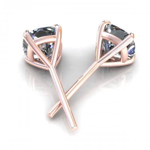 0.25-2.00 CT Cushion Cut Natural Diamonds - Stud Earrings