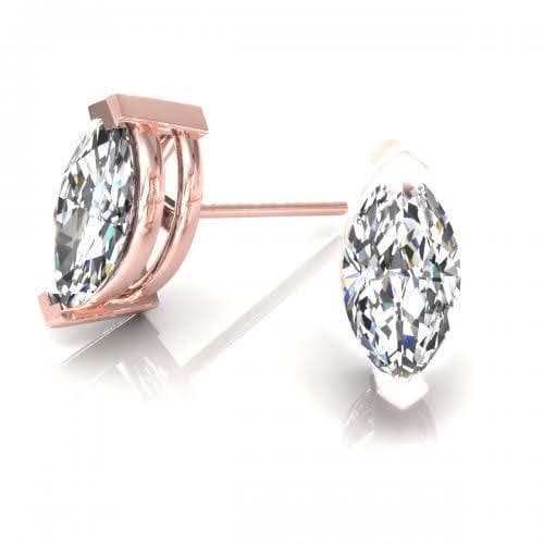 0.25-2.00 CT Marquise Cut Diamonds - Stud Earrings - Primestyle.com