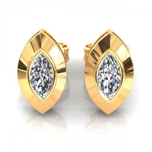 0.25-2.00 CT Marquise Cut Diamonds - Stud Earrings - Primestyle.com