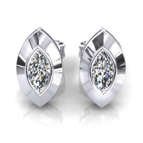 0.25-2.00 CT Marquise Cut Diamonds - Stud Earrings - Primestyle.com