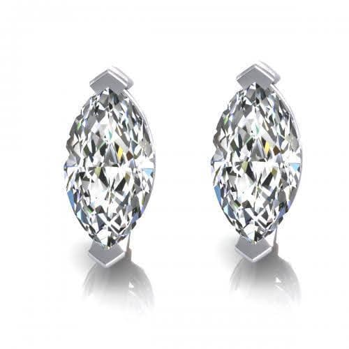 0.25-2.00 CT Marquise Cut Diamonds - Stud Earrings - Primestyle.com