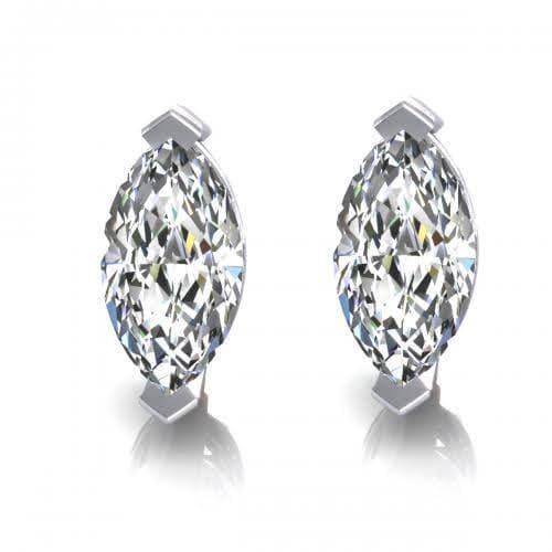 0.25-2.00 CT Marquise Cut Diamonds - Stud Earrings - Primestyle.com