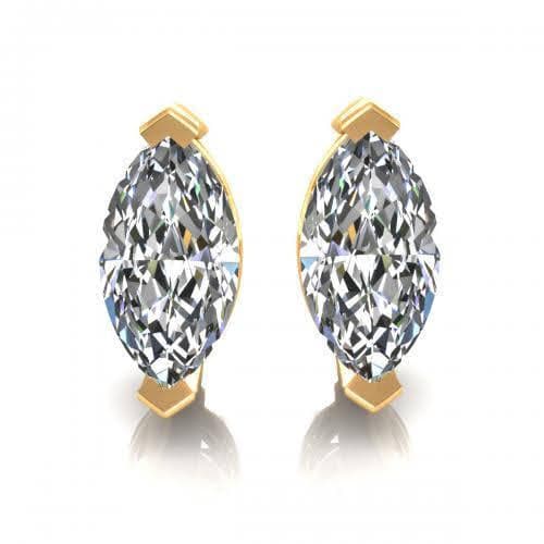 0.25-2.00 CT Marquise Cut Diamonds - Stud Earrings
