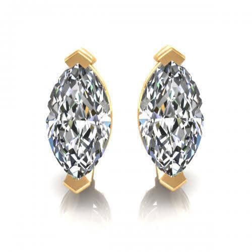 0.25-2.00 CT Marquise Cut Diamonds - Stud Earrings - Primestyle.com