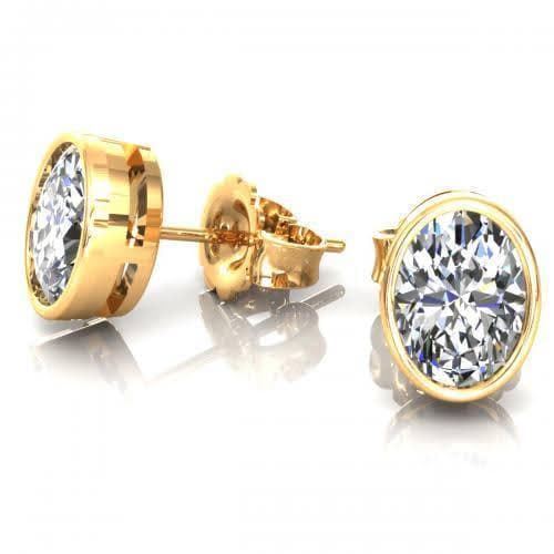 0.25-2.00 CT Oval Cut Diamonds - Stud Earrings - Primestyle.com