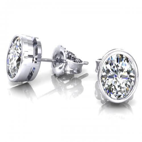 0.25-2.00 CT Oval Cut Diamonds - Stud Earrings - Primestyle.com