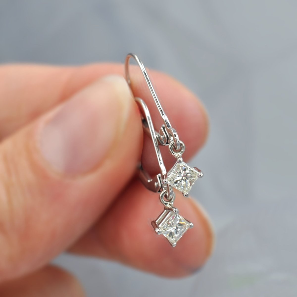 0.25-2.00 CT Princess Cut Diamonds - Stud Earrings - Primestyle.com