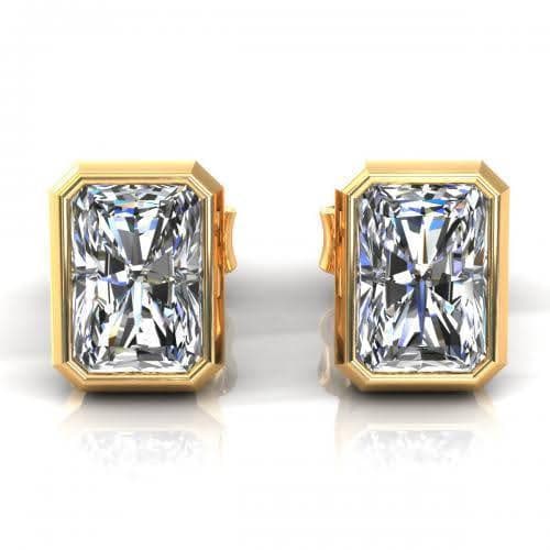 0.25-2.00 CT Radiant Cut Natural Diamonds - Stud Earrings
