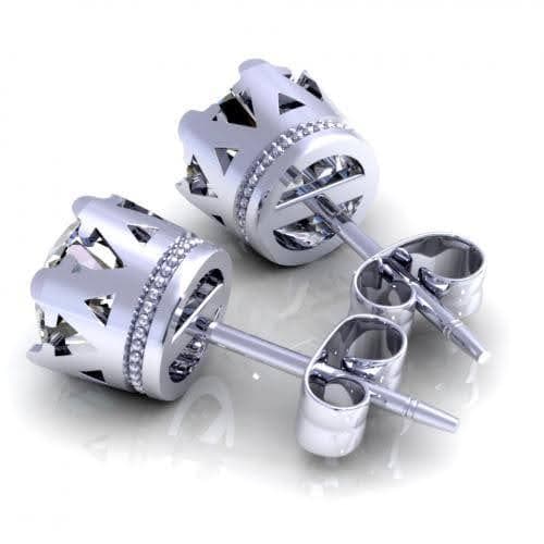 0.25-2.00 CT Round Cut Diamonds - Stud Earrings