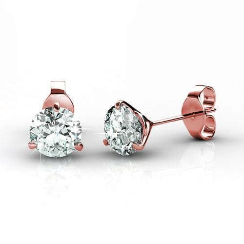 0.25-2.00 CT Round Cut Natural Diamonds - Stud Earrings