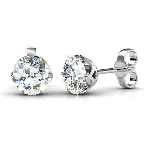 0.25-2.00 CT Round Cut Natural Diamonds - Stud Earrings
