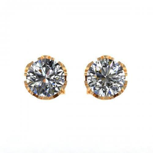 0.25-2.00 CT Round Cut Diamonds - Stud Earrings - Primestyle.com