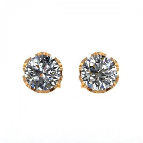 0.25-2.00 CT Round Cut Natural Diamonds - Stud Earrings