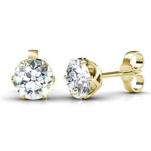 0.25-2.00 CT Round Cut Diamonds - Stud Earrings - Primestyle.com