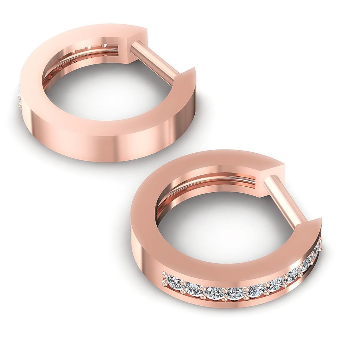 0.25 CT Round Cut Diamonds - Diamond Earrings - Primestyle.com