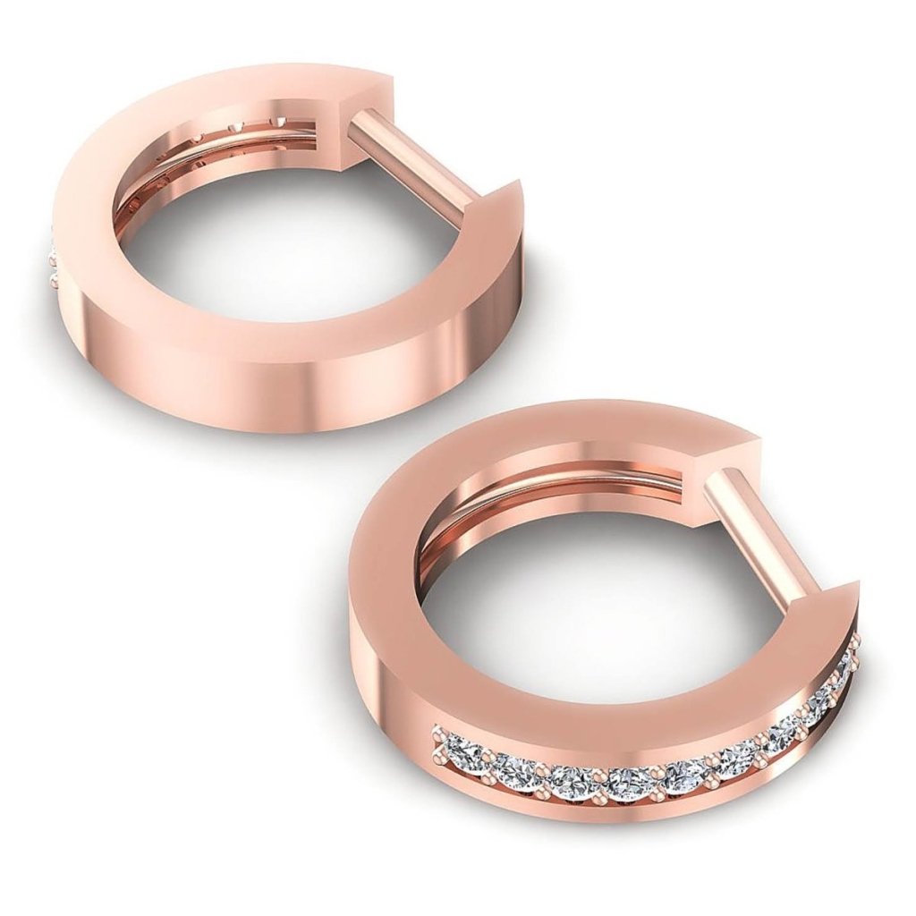 0.25 CT Round Cut Natural Diamonds - Diamond Earrings