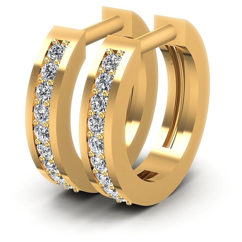 0.25 CT Round Cut Natural Diamonds - Diamond Earrings - Primestyle.com