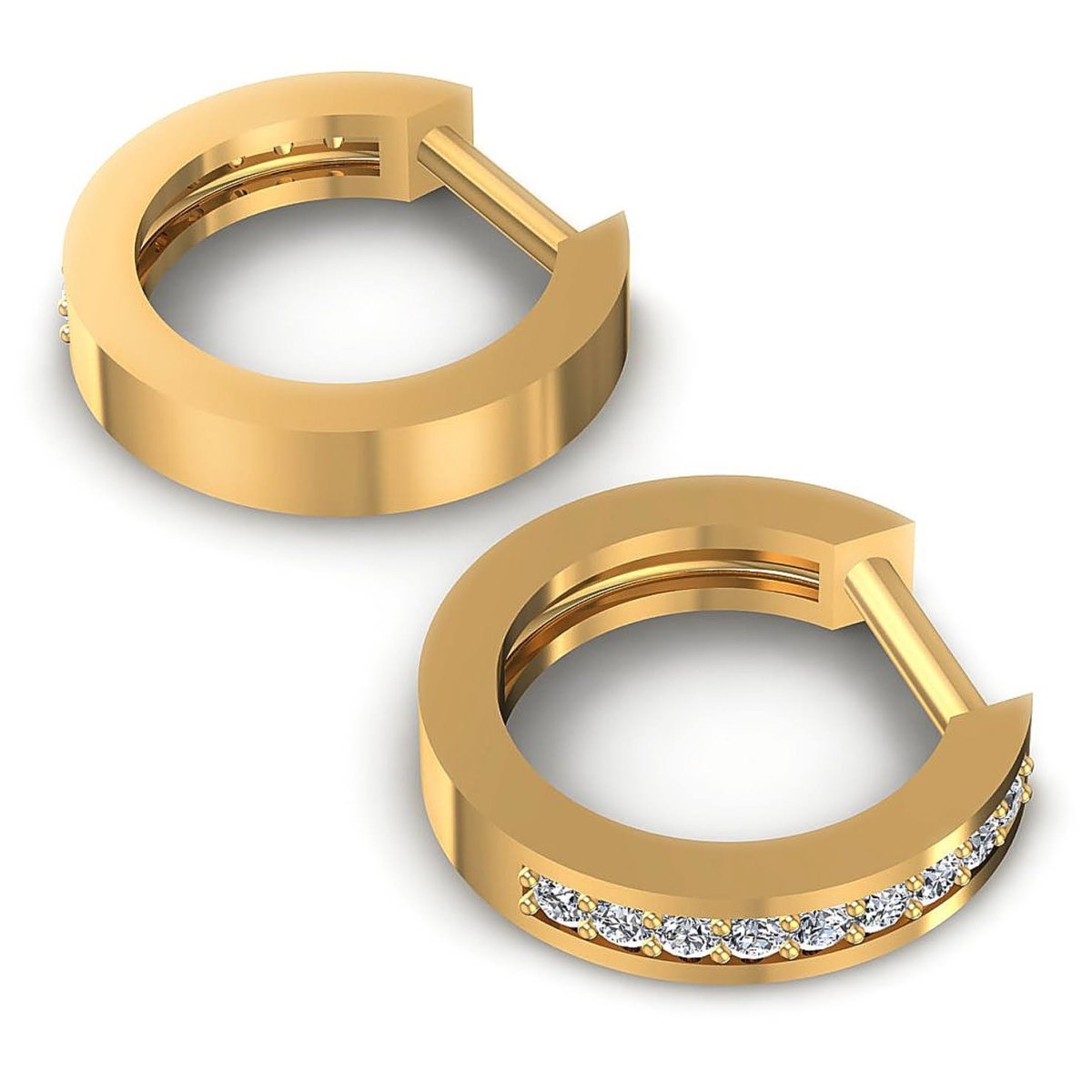 0.25 CT Round Cut Natural Diamonds - Diamond Earrings