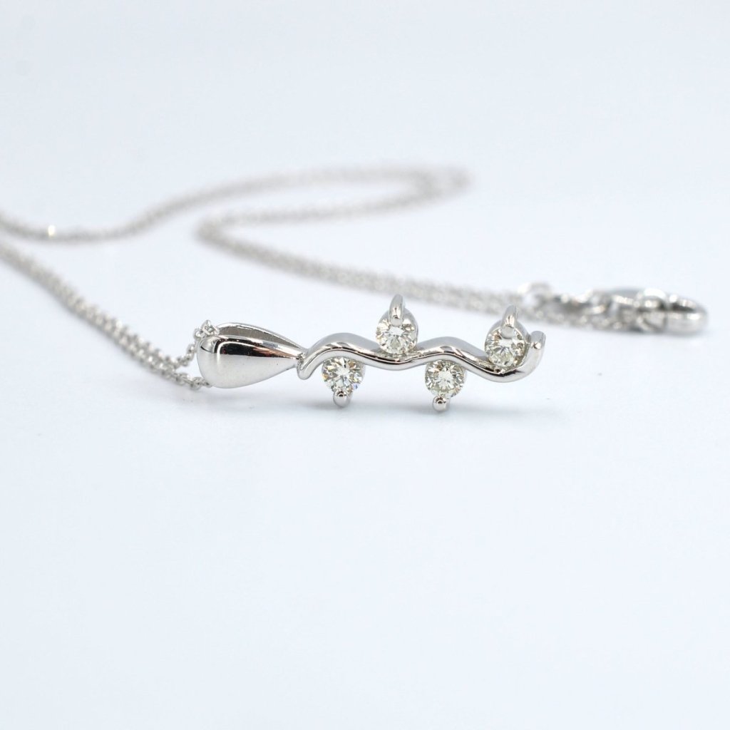 0.25 CT Round Cut Natural Diamonds - Diamond Pendants