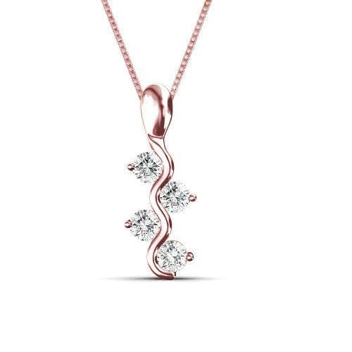0.25 CT Round Cut Natural Diamonds - Diamond Pendants