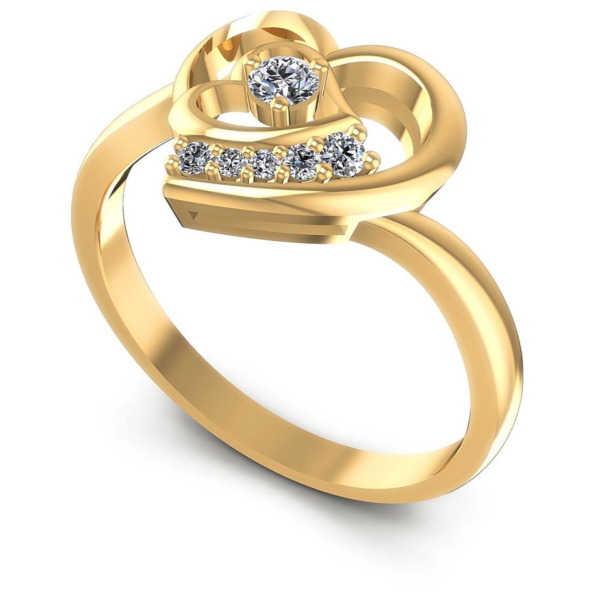 0.25 CT Round Cut Natural Diamonds - Fashion Rings