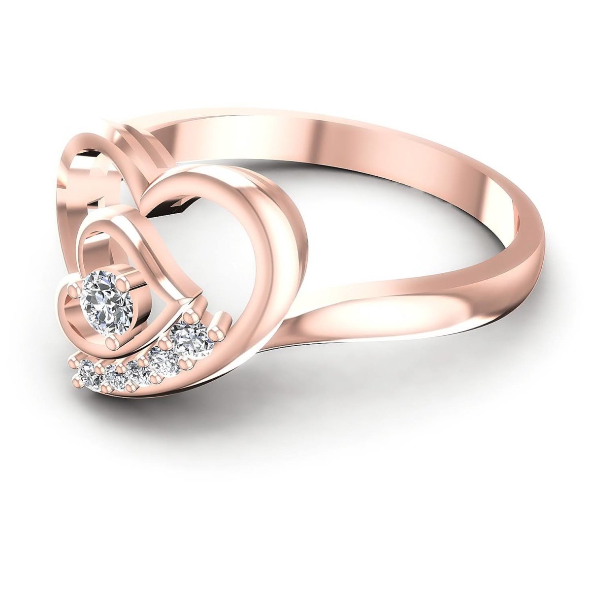 0.25 CT Round Cut Natural Diamonds - Fashion Rings