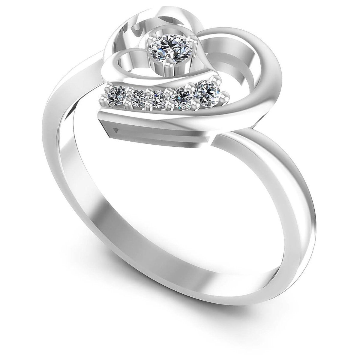 0.25 CT Round Cut Natural Diamonds - Fashion Rings