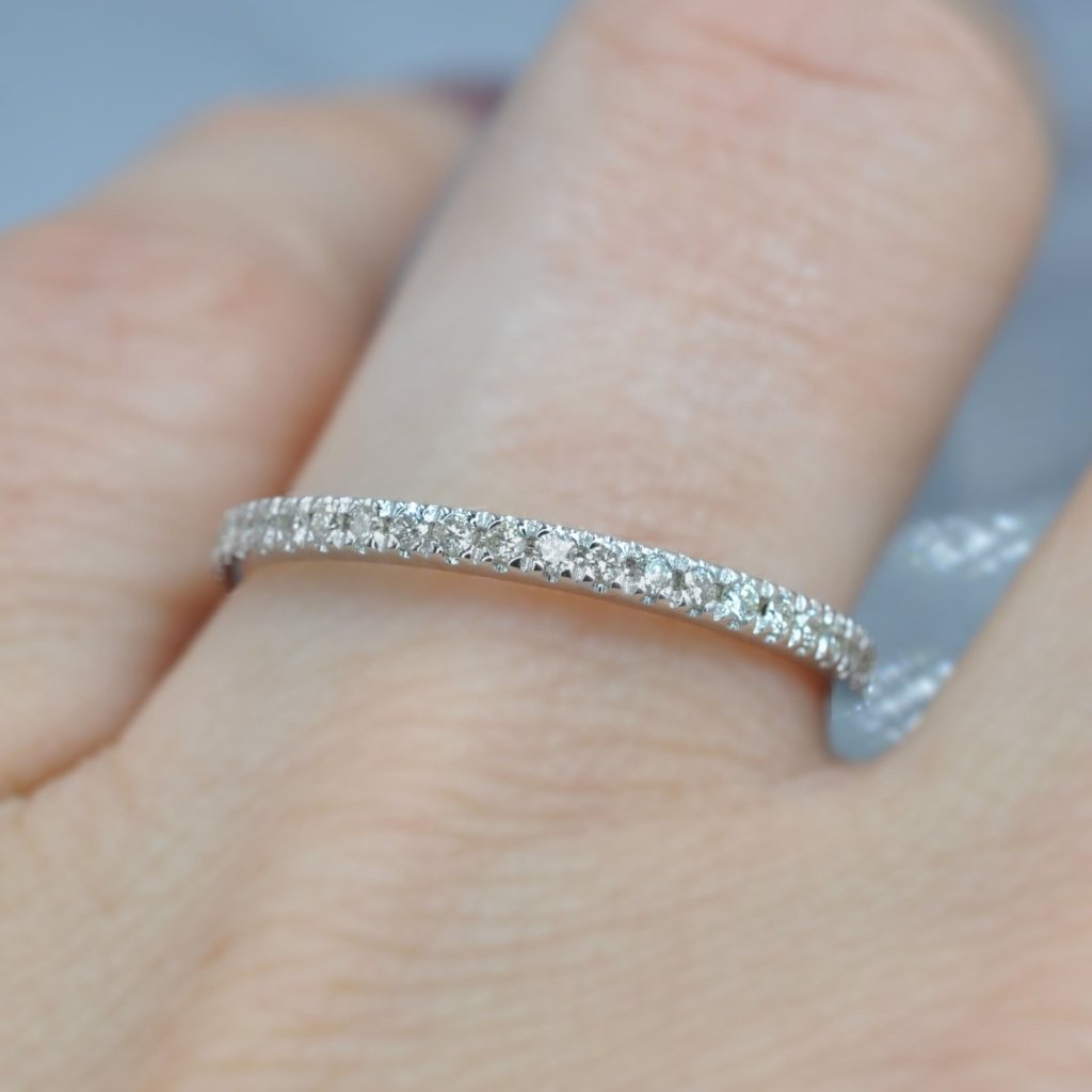 0.25 CT Round Cut Natural Diamonds - Wedding Band