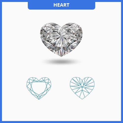 0.25CT K-L/SI3-I1 Heart Shape Diamond MDL#D9112-16 - Primestyle.com