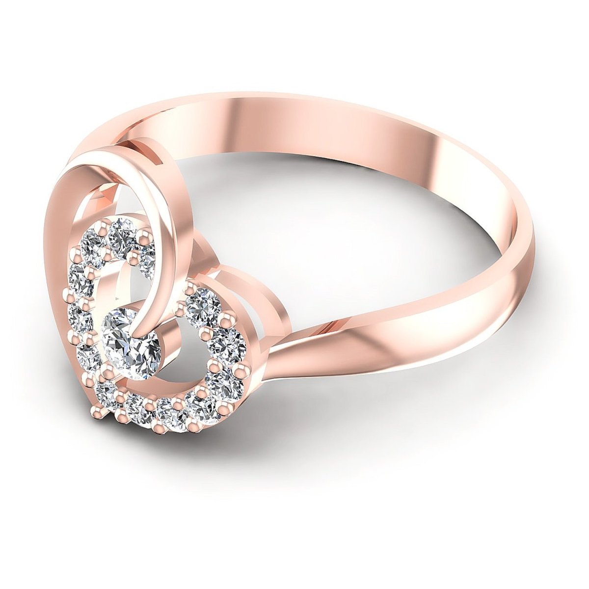 0.30 CT Round Cut Natural Diamonds - Fashion Rings