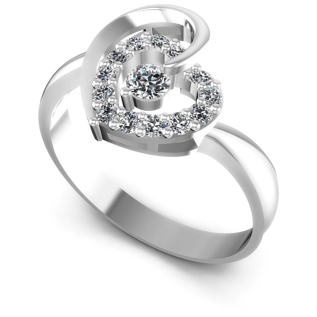 0.30 CT Round Cut Natural Diamonds - Fashion Rings