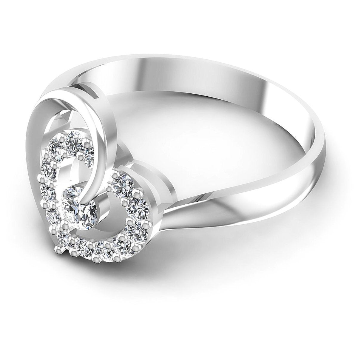 0.30 CT Round Cut Natural Diamonds - Fashion Rings
