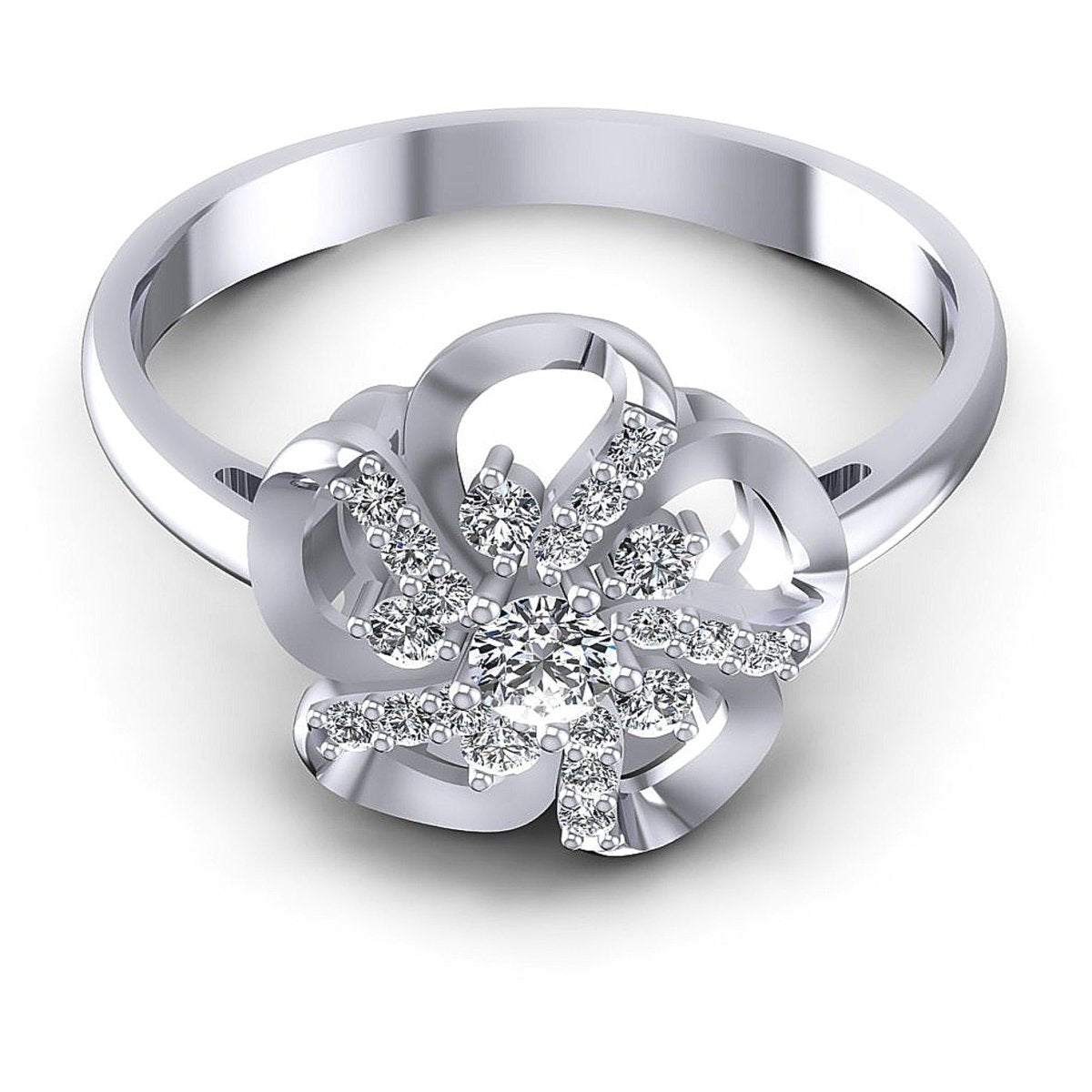 0.30 CT Round Cut Natural Diamonds - Fashion Rings