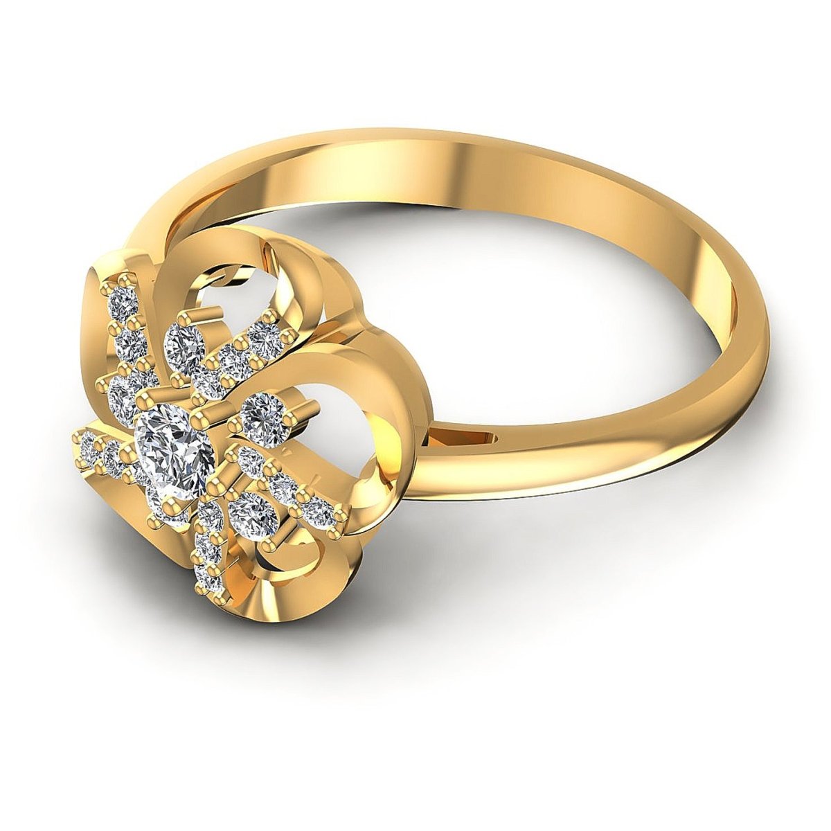 0.30 CT Round Cut Natural Diamonds - Fashion Rings