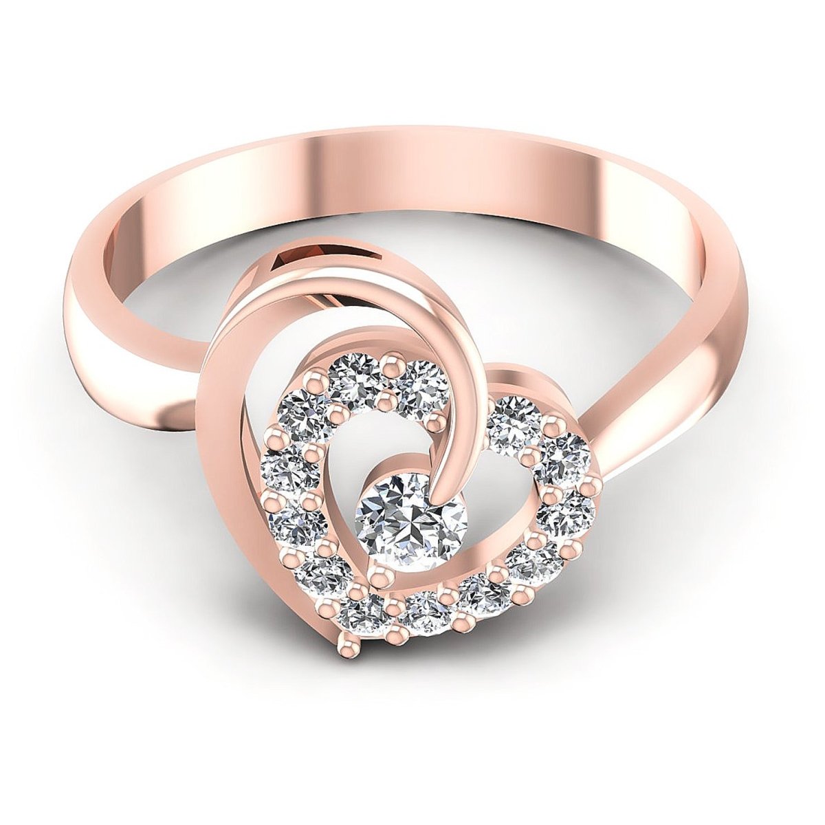 0.30 CT Round Cut Natural Diamonds - Fashion Rings