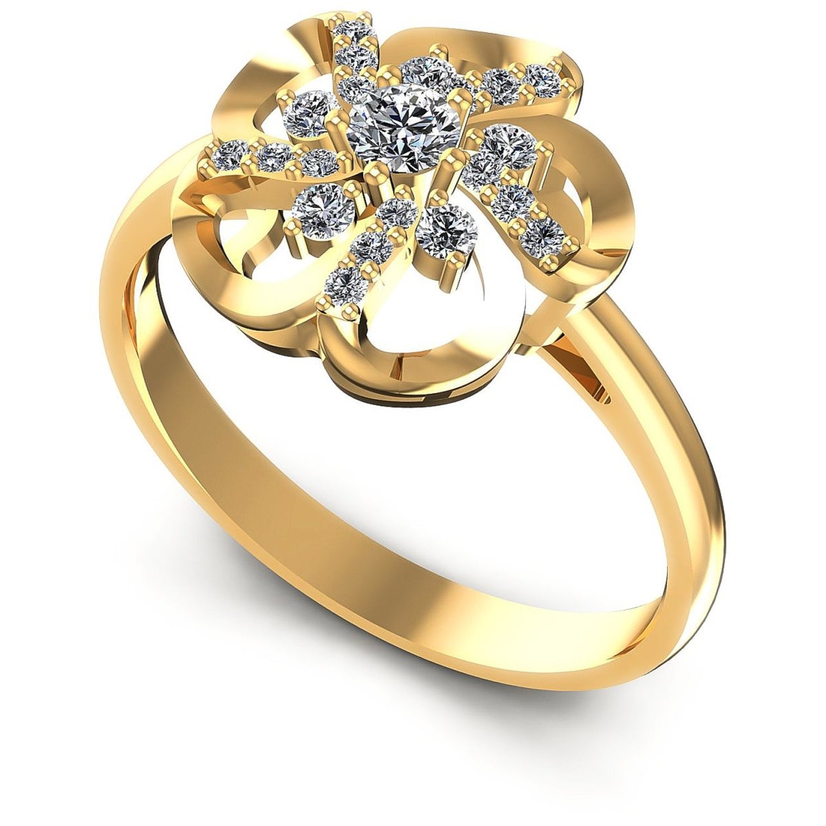 0.30 CT Round Cut Natural Diamonds - Fashion Rings