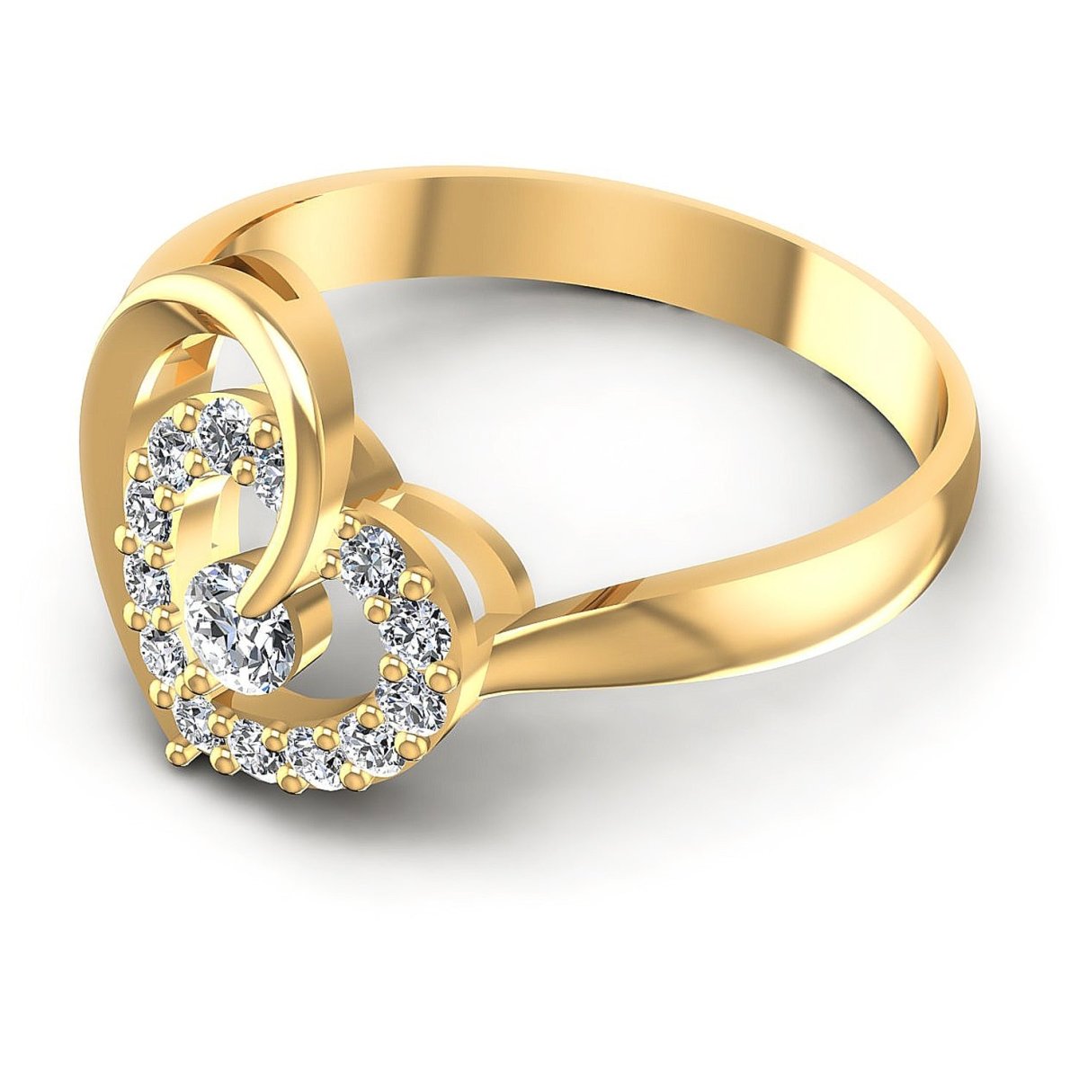 0.30 CT Round Cut Natural Diamonds - Fashion Rings