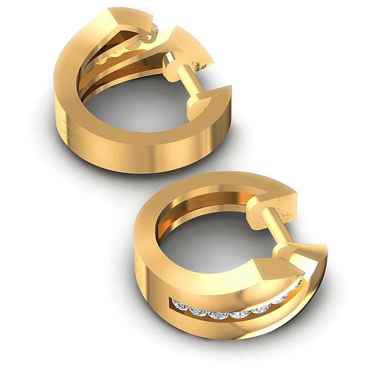 0.30 CT Round Cut Diamonds - Hoop & Drop Earrings - Primestyle.com