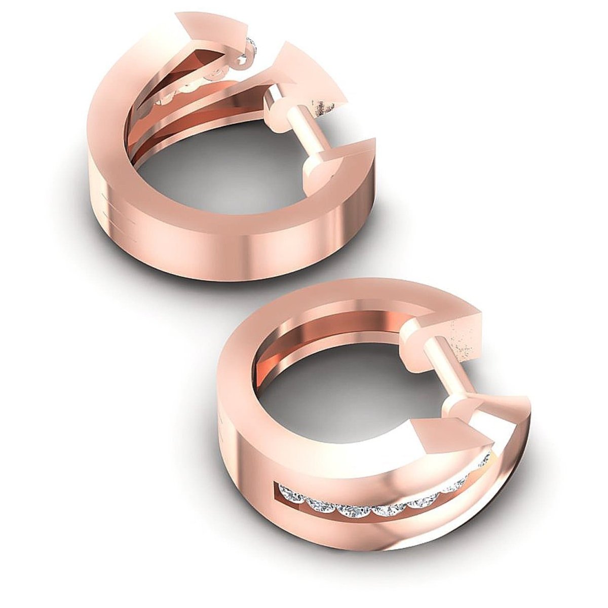 0.30 CT Round Cut Diamonds - Hoop & Drop Earrings - Primestyle.com