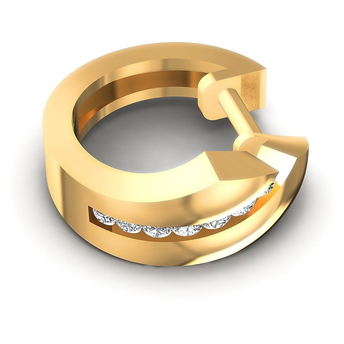 0.30 CT Round Cut Diamonds - Hoop & Drop Earrings - Primestyle.com